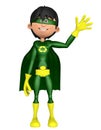 Super eco man hello Royalty Free Stock Photo