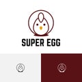 Super Egg Chicken Rooster Hen Poultry Animal Farm Logo