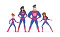 Super family - cartoon people characters colorful illustration