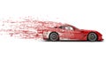 Super fast redwhite modern sports car Royalty Free Stock Photo