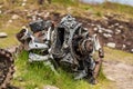 Super fortress crash damaged engine closeup