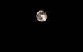 Super full moon with dark background.  Horizontal Photography. Royalty Free Stock Photo