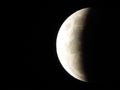 Super full moon eclipse in progress 27th May 2021. Half way Royalty Free Stock Photo