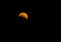 Super full moon in night sky,Blue moon or full moon on lunar eclipse bloody moon festival Royalty Free Stock Photo