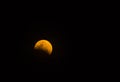 Super full moon in night sky,Blue moon or full moon on lunar eclipse bloody moon festival Royalty Free Stock Photo