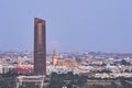 Super full moon over the sky of Seville Royalty Free Stock Photo