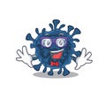 Super Funny Geek decacovirus cartoon character design