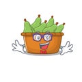 Super Funny Geek pear fruit box cartoon character design