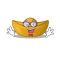 Super Funny Geek smart chinese ingot mascot cartoon style