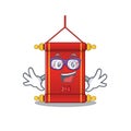 Super Funny Geek smart chinese scrolls mascot cartoon style