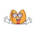 Super Funny Geek smart fortune cookie mascot cartoon style