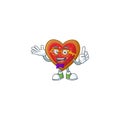 Super Funny Geek smart love cookies mascot cartoon style Royalty Free Stock Photo