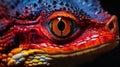 Super Giant Crocodile Face Closed Up Image - Multi Colour Crocodile Eye - Ai Generated Images