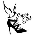 Super girl. Quote for banner. Retro lettering. Vintage typography. Hand drawn phrase. Royalty Free Stock Photo