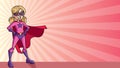 Super Girl Ray Light Background Royalty Free Stock Photo