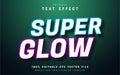 Super glow neon style text effect Royalty Free Stock Photo