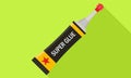 Super glue icon, flat style