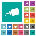 Super glue square flat multi colored icons