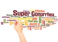 Super gonorrhea word cloud hand writing concept