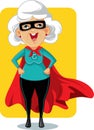 Super Granny Cartoon Vector Illustration