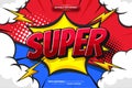 Super Halftone Comic Cartoon Retro Pop Art Text Effect Royalty Free Stock Photo