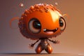 Super Happy Smile: A Pixar-inspired Fluffy Cyborg with Sweet Charm and High-Tech Features