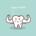 Super health cartoon tooth