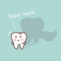 Super health cartoon tooth
