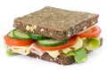 Super healthy salad , cheese and ham sandwich