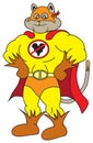 Cartoon Super Cat at the Ready Royalty Free Stock Photo