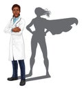 Super Hero Black Woman Female Doctor Superhero Royalty Free Stock Photo