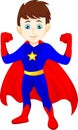 Super hero boy posing Royalty Free Stock Photo