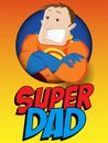 Super Hero Dad. Happy Fathers Day Royalty Free Stock Photo