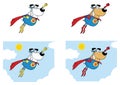 Super Hero Dog Cartoon Mascot Character Set. Collection Royalty Free Stock Photo