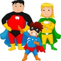 Super hero family Royalty Free Stock Photo