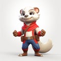 Super Hero Ferret: A Charming Cartoon Character For Tv Games