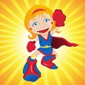 Super hero Girl. Royalty Free Stock Photo