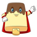 Super hero ice cream cartoon character