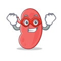 Super hero kidney character cartoon style