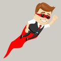 Super hero male businessman, vector illustration. Royalty Free Stock Photo