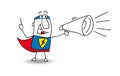 Super Hero with megaphone Royalty Free Stock Photo