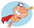 Super hero pig Royalty Free Stock Photo