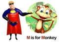 Super hero poiniting Monkey Royalty Free Stock Photo
