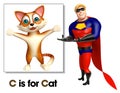 Super hero pointing Cat Royalty Free Stock Photo