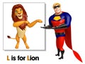 Super hero pointing Lion