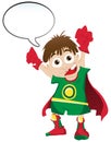 Super hero with Speech Bubble