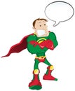 Super hero with Speech Bubble