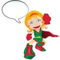 Super hero with Speech Bubble Royalty Free Stock Photo
