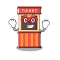 Super hero ticket booth in the cartoon shape