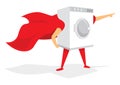 Super hero washing machine with cape